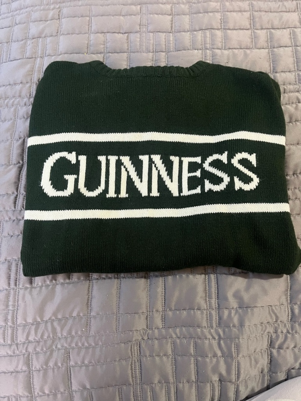 Guinness Forest Green Crewneck Sweater with White Logo
